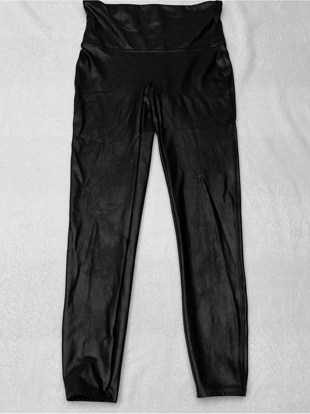 Black Spanx faux leather leggings XL